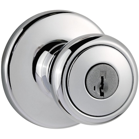 Kwikset Tylo Single Cylinder Keyed Entry Knobset W/ SmartKey Cylinder Bright Chrome 400T-26S